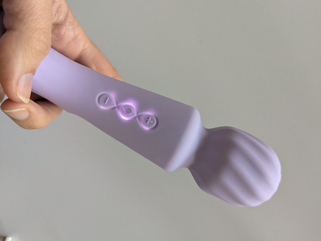 LELO Switch in my hand for size comparison