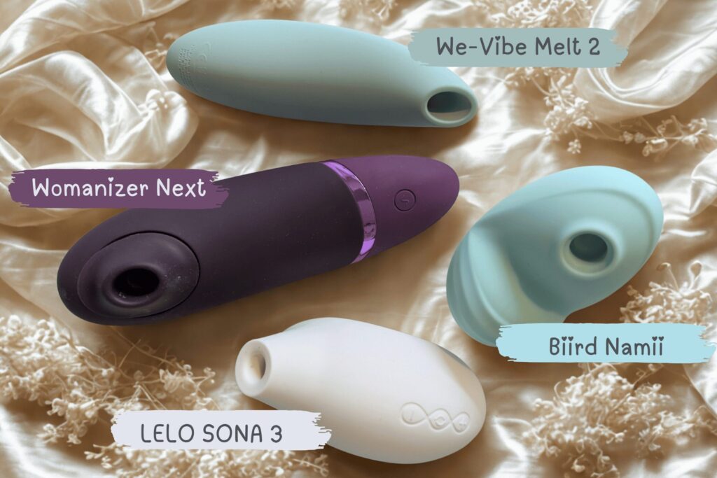 Clit Suckers compared - we-vivbe melt 2, womanizer next, biird namii and lelo sona 3