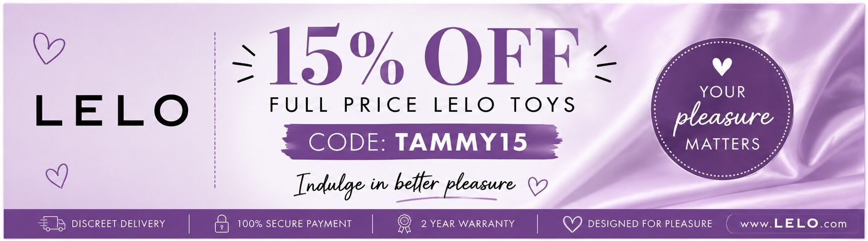 15% off at LELO.com