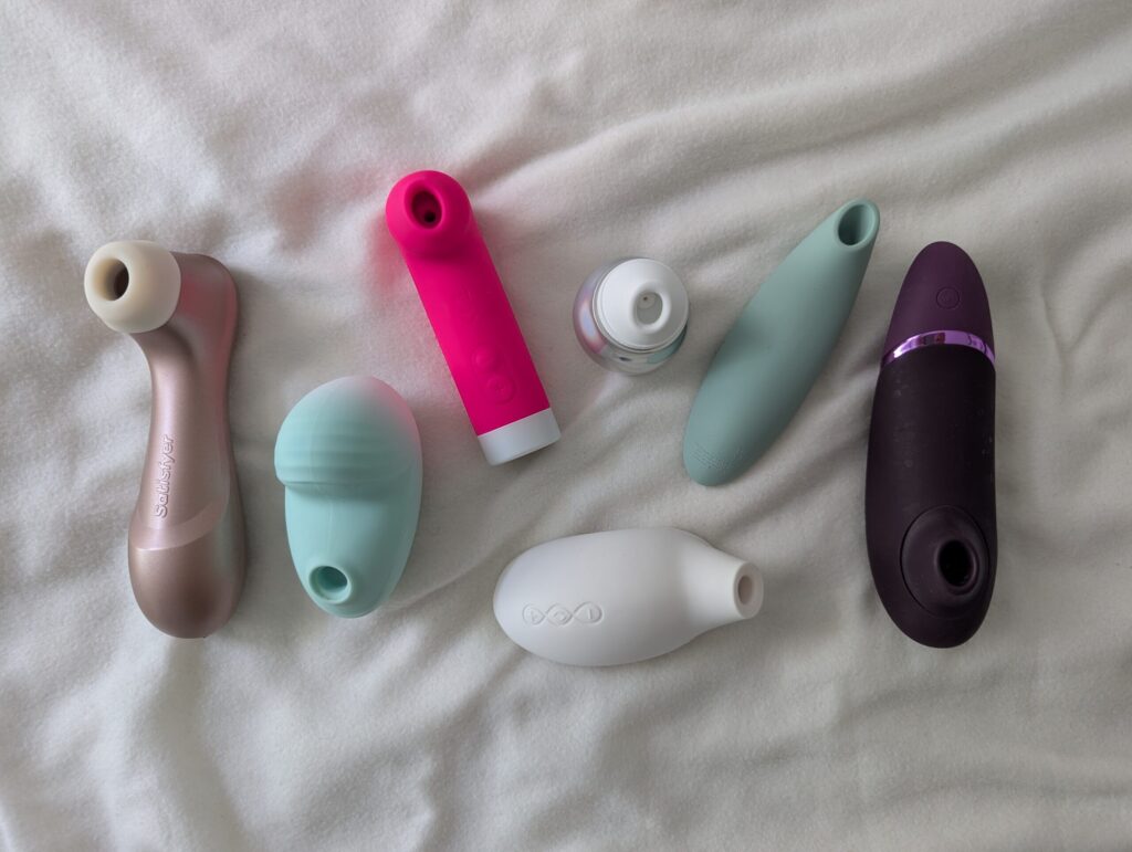 A collection of clitoral suction toys