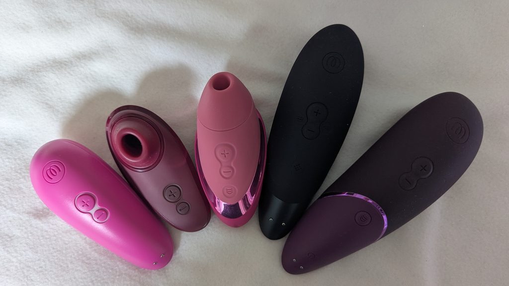 Controls on the Womanizers Starlet 3, Liberty 2, Next Liberty, Enhance, Next comparison/review